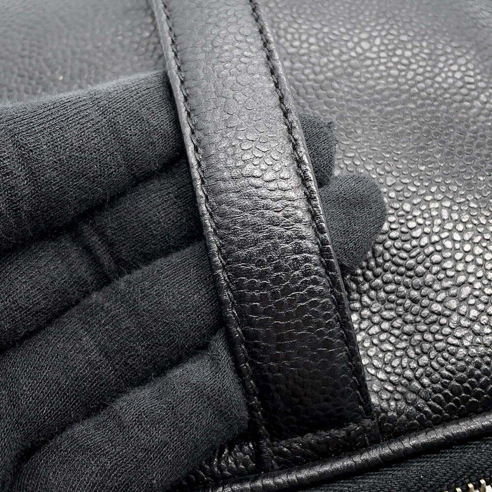 CHANEL Black Caviar Leather Logo Vanity Bag - Picture 10 of 16
